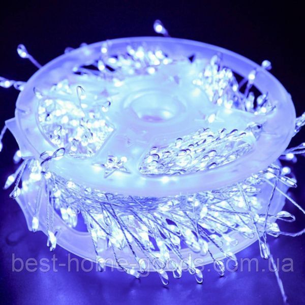 Гірлянда-нитка Хвойна лапа 75 м 2000 LED | біле світло | біло-срібний дріт, 220 В, пульт 3099 фото