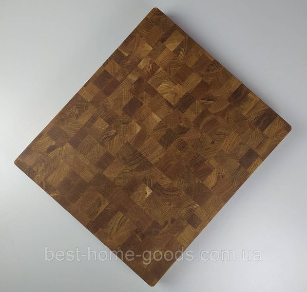 Кухонна обробна дошка дубова прямокутна з ручками 35&times;30&times;4 см &ndash; міцна торцева дошка для кухні, ресторану та піцерії 989 фото