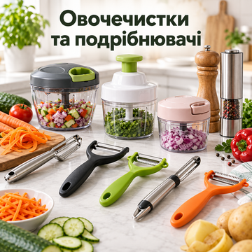 Овочерізки та подрібнювачі для кухні